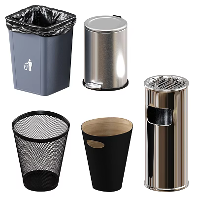 Modern trash can trash can combination 3d model Modern trash can trash can combination 3d model