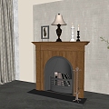 American Fireplace 3d model