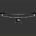 Futuristic Space Exploration Aircraft With Multiple Propellers And Modern Aerodynamic Design