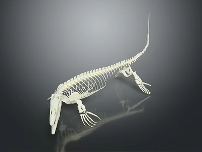 Detailed Medical Device Crocodile Skeleton 3D Anatomical Model for Educational Use 3d model