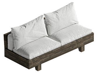 Wind double sofa 3d model