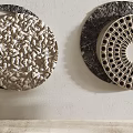 Modern Circular Wall Decor With Various Textures And Intricate Patterns 3d model