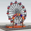 Modern Ferris Wheel Large Ferris Wheel 3d model