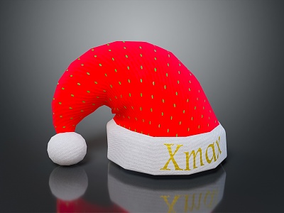 Modern Christmas Hat Cartoon Christmas Hat 3d model