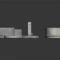 Stainless Steel Dinnerware Set with Modern Design Containers Lids and Shiny Holder