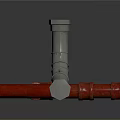 Red And White Plumbing Components Including Elbow Straight Pipe And Fittings