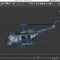 Military Green And Gray Helicopter With Rotors Cockpit And Emblem