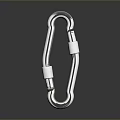 Stainless Steel Carabiner With Secure Lock For Hardware Tools And Outdoor Use
