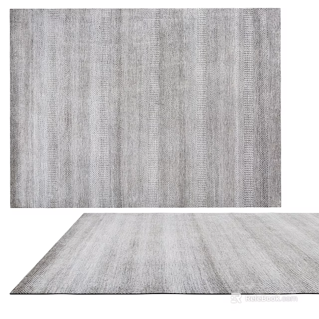 Light Gray Textured Square Rug For Home Decor 3d model