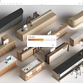 Modern Reception Desk Designs With Wood Marble Black Countertops Chairs And Computers