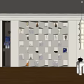 Modern Entryway Cabinet And Side Cabinet With Open Shelving For Decorative Items Light Wood Finish