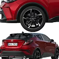 Red Toyota SUV with LED Headlights Black Wheels Sunroof and Modern Front Rear Design