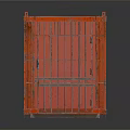 Orange Metal Pet Cage With Secure Wire Bars And Durable Structure