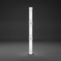 Modern Minimalist Floor Lamp With Tall White Cylindrical Column And Metal Base