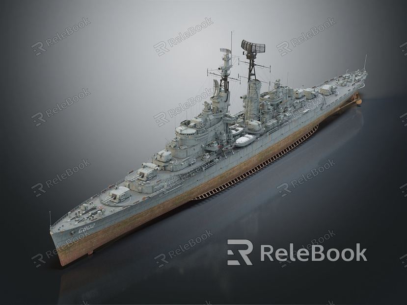 modern warship ship warship model