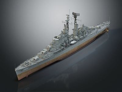 modern warship ship warship model