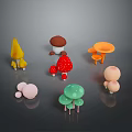 Vibrant Assorted Mushrooms With Colorful Hues Various Shapes and Sizes for Food Decoration