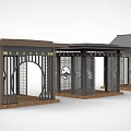 gazebo hexagonal gazebo grape rack 3d model