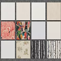 Various Wall Decor Styles With Colorful Bird Floral Patterns Solid Colors And Wood Grain Textures