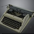 Vintage Typewriter With Classic Design Mechanical Keyboard And Roller Parts