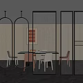 Changhong Glass Partition Screen Kitchen Partition Screen Partition Corridor Partition Frosted Glass Partition 3d model