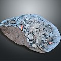 sandstone pile sandstone pile gravel pile pile rock 3d model