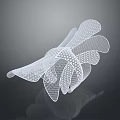 White Mesh Decorative Home Accessory With Intricate Pattern And Modern Design