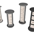 Modern socket intelligent lifting socket 3d model