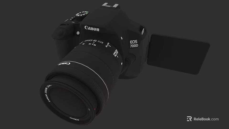 Professional Commercial Equipment Canon EOS 700D Digital Camera with Zoom Lens for Business Use 3d model 