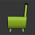 Modern Neon Green And Black Patchwork Sofa With Sleek Design And Comfortable Upholstery