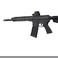 Modern Tactical Rifle With Scope Picatinny Rail Detachable Magazine And Ergonomic Grip
