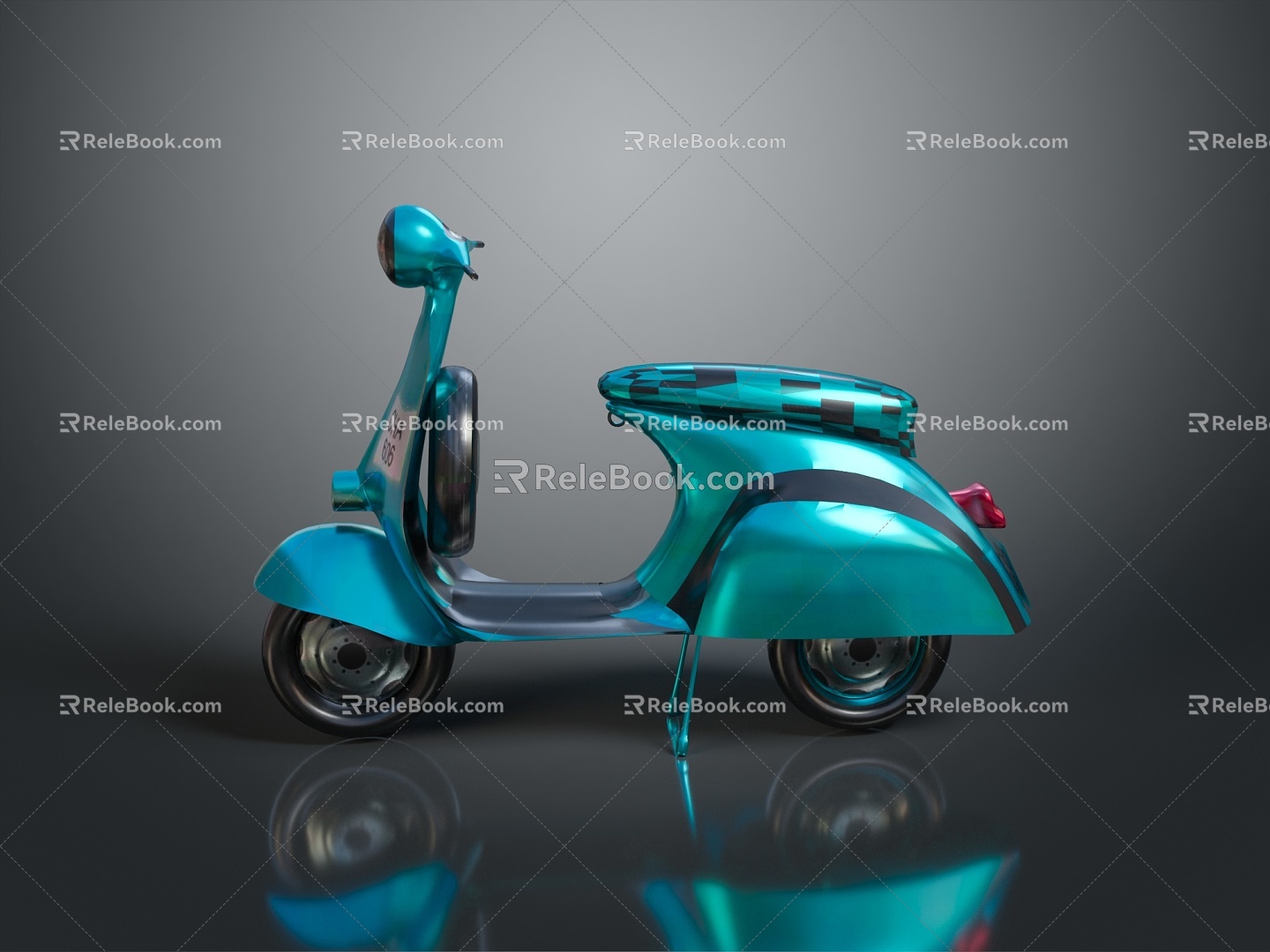 Scooter Motorcycle Two-wheeled Motocross Motorcycle Road Race Motorcycle Motor Vehicle 3d model