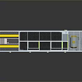 Modular Container Living Space With Yellow Frame Bed And Transparent Panels