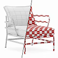 Modern Leisure Chair With Grey Cushion And Black Metal Frame Modern Design