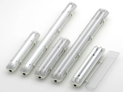 Modern Linear Pendant Lights With Multiple Sizes Silver Finish And Transparent Covers 3d model