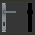 Contemporary Door Hardware Featuring Metal Lever Lock And Black Round Knob
