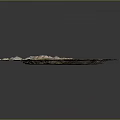 Detailed Terrain Scene Component With Irregular Edges Textured Surface And Colorful Details