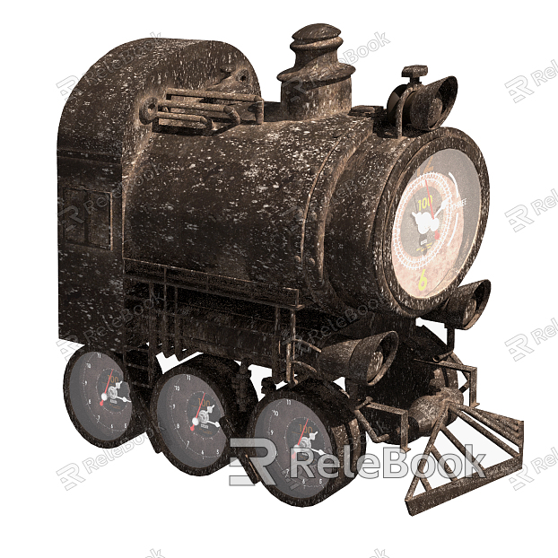 Industrial LOFT locomotive locomotive clock toy ornaments model