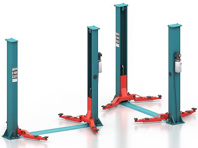 Industrial Equipment Four Post Car Lifts With Stable Structure For Vehicle Lifting 3d model