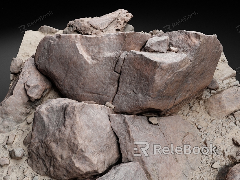 Stone Rock Boulder Stone Block Stone Pile model