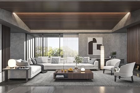 modern living room 3d model