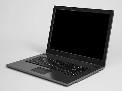 Black Modern Laptop Featuring Sleek Design With Black Screen Keyboard And Touchpad 3d model