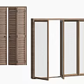 Wooden Louvered and Screen Design Folding Doors for Home Interiors