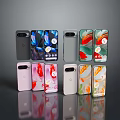 Various Smartphones With Different Colors And Stylish Designs On