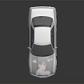 White Modified Car With Anime Girl Graphic On Body And Purple Wheels
