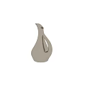 Contemporary Silver Teapot With Smooth Curved Body And Stylish Handle For Tea Time