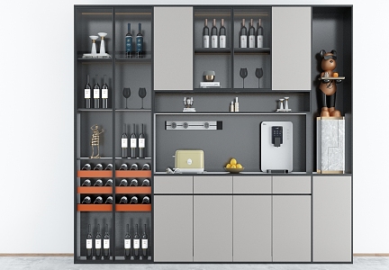 Wine Cabinet Restaurant Wine Cabinet 3d model