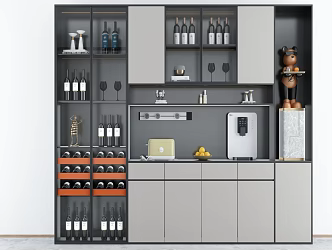 Wine Cabinet Restaurant Wine Cabinet 3d model