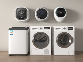 Modern Washing Machine Wall Mounted Washer Dryer 3d model