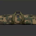 Camouflage Military Style Travel Suitcase With Durable Carry Handle And Canvas Material